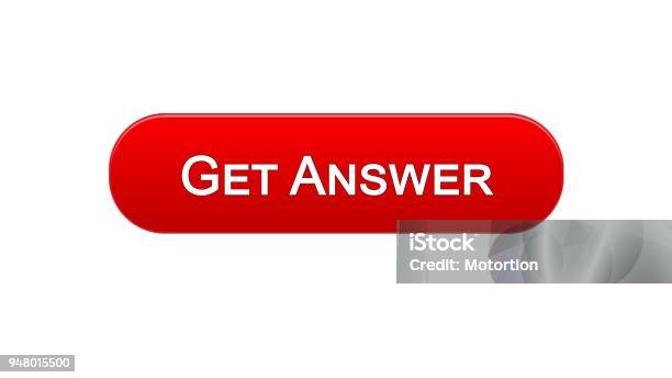 Get Answer Web Interface Button Red Color Online Consultation Site ...
