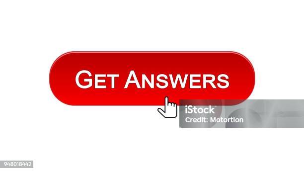 Get Answers Web Interface Button Clicked With Mouse Cursor Red Color ...