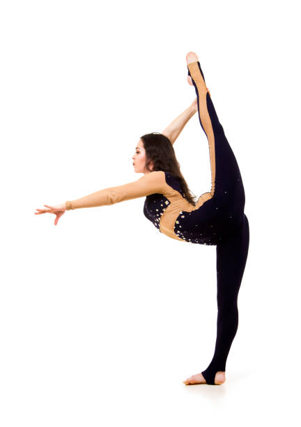 istock Acrobat, a circus artist in a dark suit. 948020012