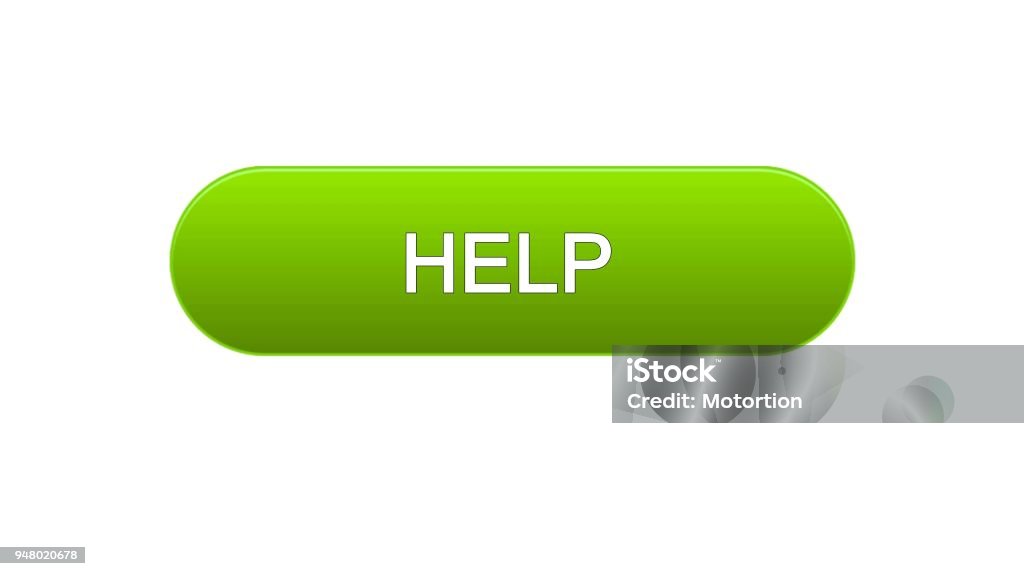 Help Button Green Vector Help Web Interface Button Green Color Support Online Assistance ...