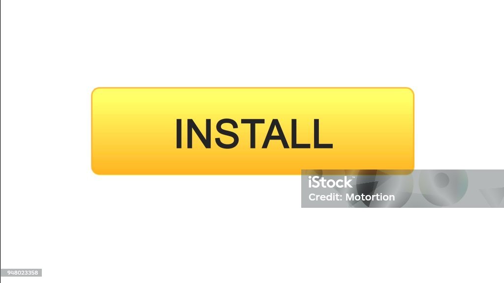 Install Web Interface Button Orange Color Application Downloading Site ...