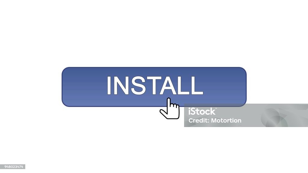 Install Web Interface Button Clicked With Mouse Cursor Violet Color ...