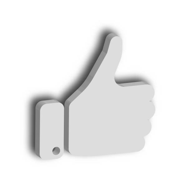 istock White hand with thumb up. Gesture of like, agree, yes, approval or encouragement. 3D vector illustration with dropped shadow 948024464