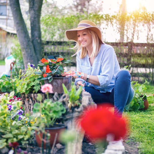 istock Woman planting flowers 948025094
