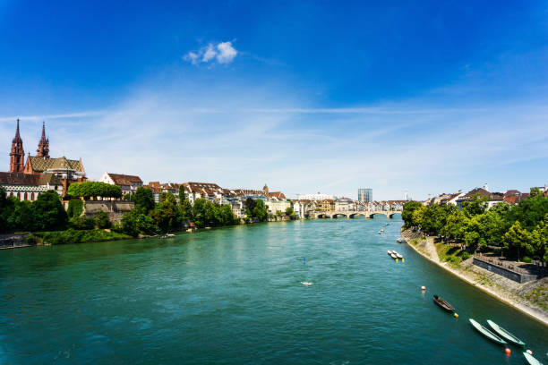 istock BASEL, SWITZERLAND - June 16, 2017: Rhine river in Basel, Switzerland 948030634