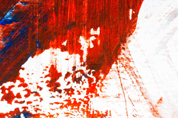 istock Abstract red and blue hand painted acrylic background 948034590