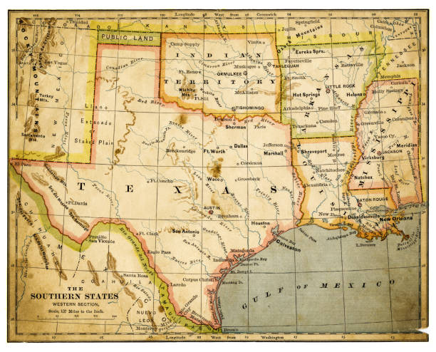 istock Map of the southern states 1883 948035872