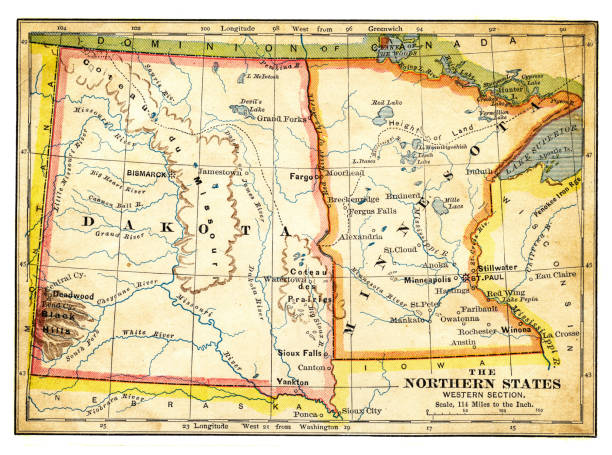 istock Map of the North western states 1883 948042918