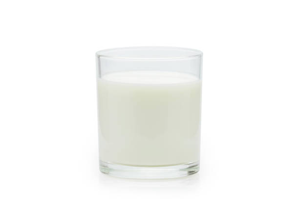 istock Close up glass milk isolated on white background, File contains a clipping path. 948043120