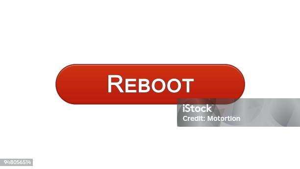 Reboot Web Interface Button Wine Red Internet Site Design Computer ...