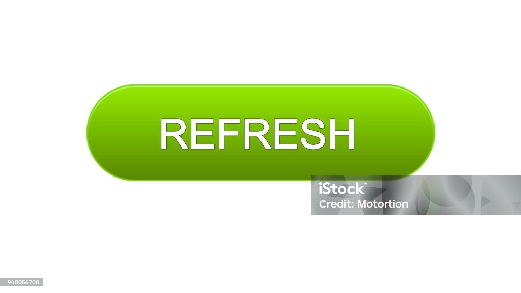 Refresh Web Interface Button Green Color Internet Site Design ...