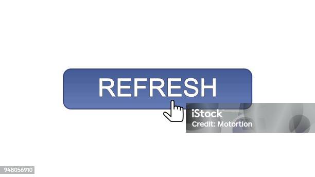 Refresh Web Interface Button Clicked With Mouse Cursor Violet Color ...