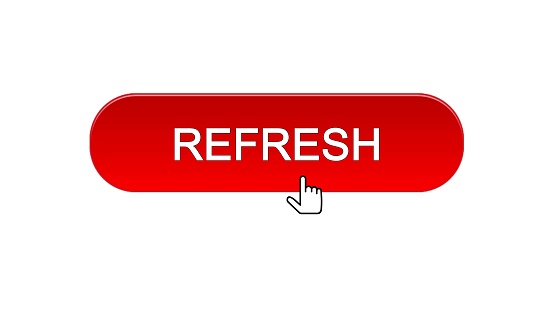 Red Refresh Button Refresh Web Interface Button Clicked With Mouse Cursor Red Color ...