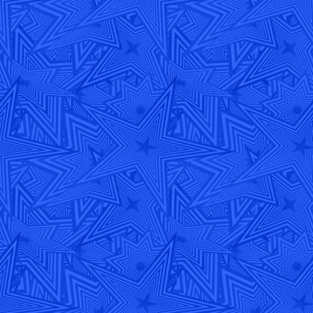 niebieskie bezszwowe tło wzoru gwiazdy - star pattern stock illustrations
