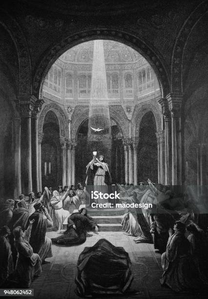 Religious Scene From The Bible Stock Illustration - Download Image Now - Germany, 1895, 19th Century