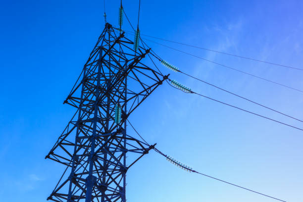 istock Image of high voltage power line and sky. 948063434