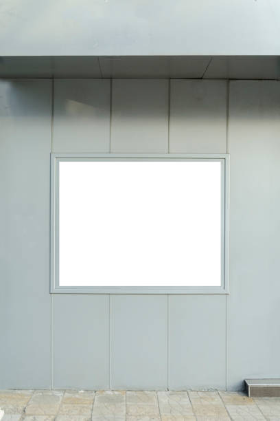 istock blank frame for you advertising in a outside wall. 948063466