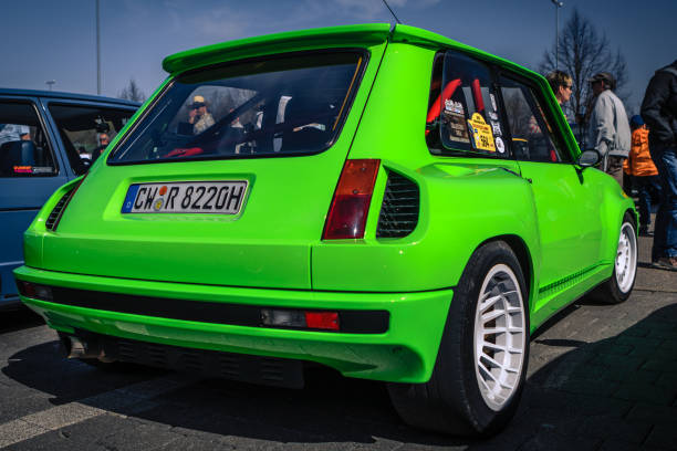Renault 5 Turbo vintage car Ludwigsburg, Germany - April 8, 2018: Renault 5 Turbo oldtimer car at the 2018 Retro Season Opener meeting and show. ludwigsburg photos stock pictures, royalty-free photos & images