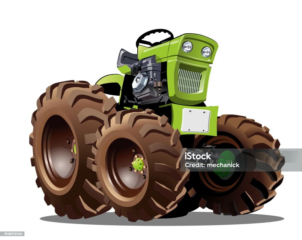 Vector Cartoon Tractor Vector Cartoon Tractor. Available EPS-10 vector format separated by groups for easy edit Tractor stock vector