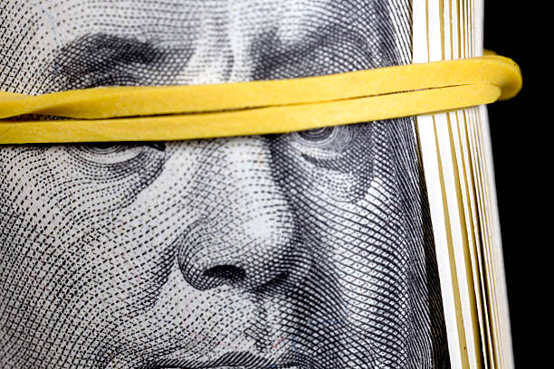 Portrait of David Unaipon closeup - Australian 50 dollar bill fragment