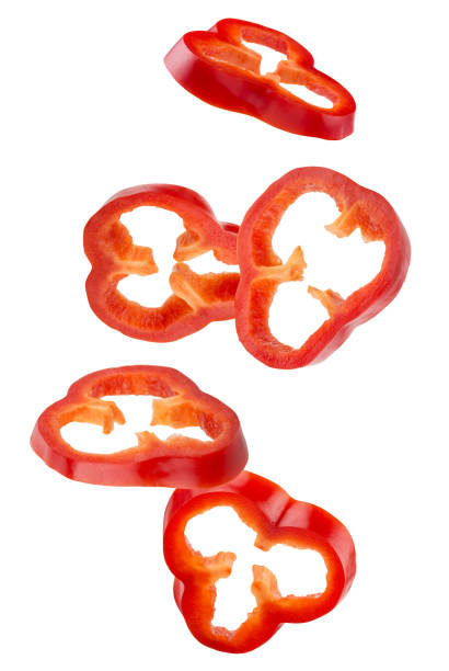 istock yellow pepper slices isolated on a white background 948087482
