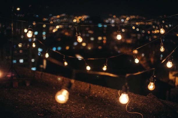 istock Hipster girl and city lights 948088444