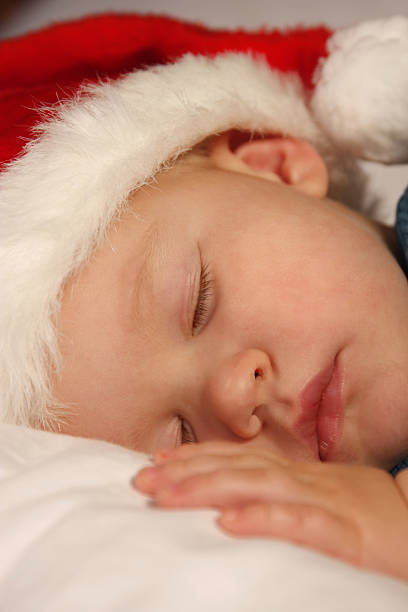 istock Little Christmas baby sleeping. 94809053