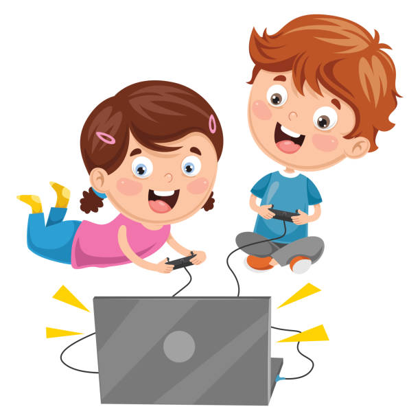 3,299 Kids Playing Video Games Illustrations & Clip Art - iStock | Kids  playing video games laptop, Young kids playing video games, Kids playing video  games at home