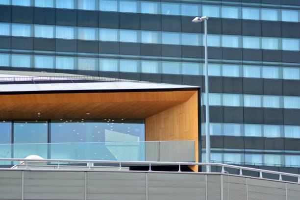 istock Fragment of a modern glass building 948095962