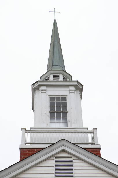 Church Steeple Old church steeple shot against white background. steeple stock pictures, royalty-free photos & images