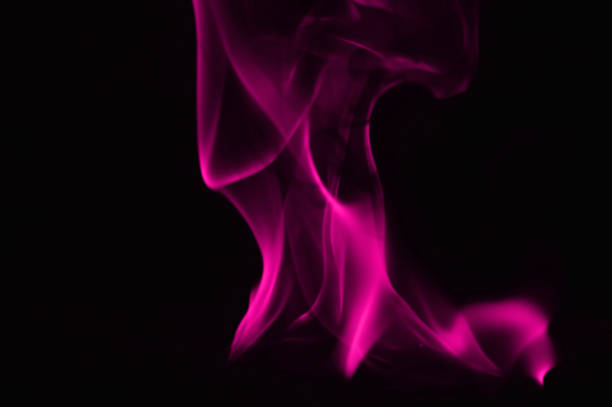 istock Beautiful fire pink flames on a black background. 948101564
