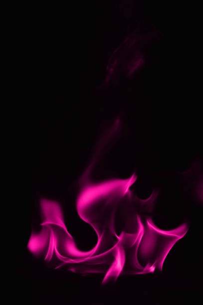 istock Beautiful fire pink flames on a black background. 948101832