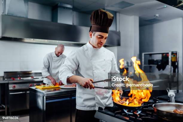 Hes Got A Special Cooking Skill Stock Photo - Download Image Now - Chef, Cooking, Kitchen