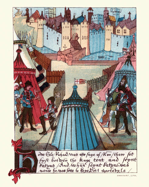 illustrations, cliparts, dessins animés et icônes de guerre de cent ans, siège de rouen, du xve siècle - rouen