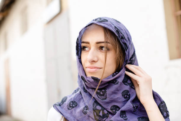 istock Trendy girl with headscarf 948127084