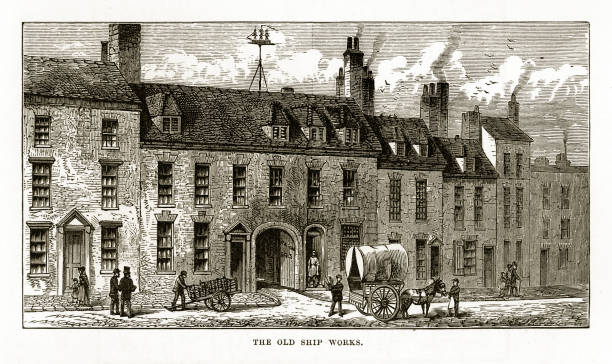 istock Old Ship Works, Birmingham, Midlands, England Victorian Engraving, 1840 948135318