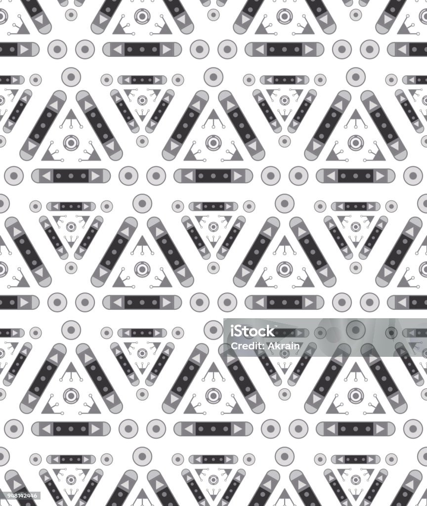 Abstract Seamless Geometric Pattern Simple Forms Stock Illustration ...