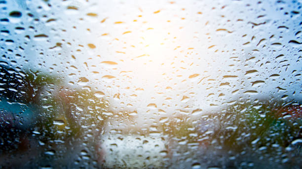 istock water drop or rain droplets on glass of car 948143326