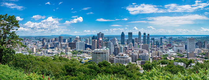 View of Montreal city in Canada, North America