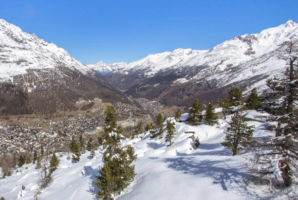 istock Saas-Fee Village in Valley, Switzerland 948176072