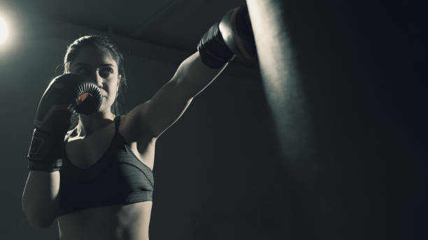 istock Boxer woman training at the gym 948198240
