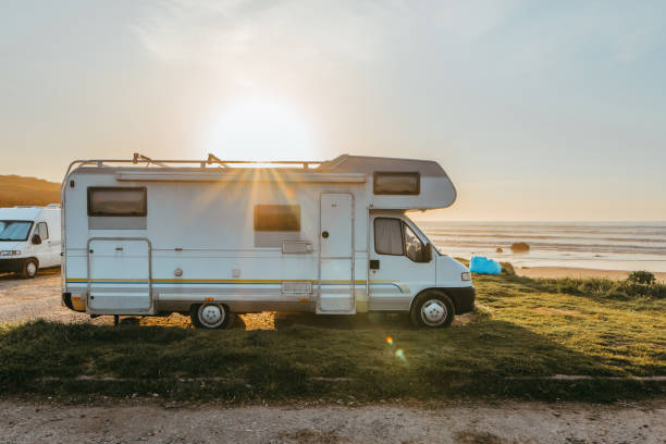 istock Mobile home by the sea 948205208