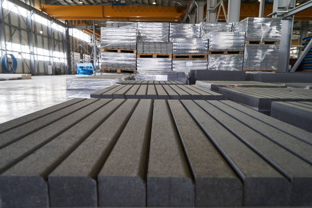 istock Concrete road curbs at the factory 948209632