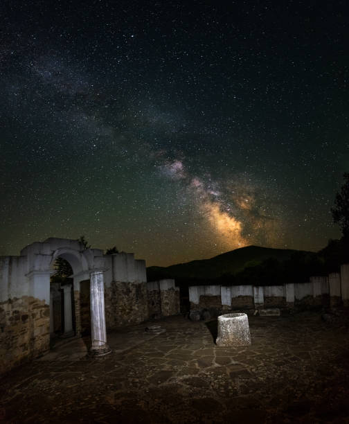 Nightscapes with starry sky and milky way