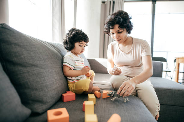 istock Mom and toddler son bonding on a weekend 948239764