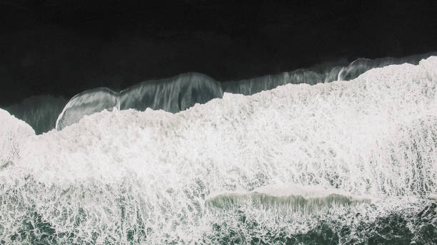istock Iceland black sand beach from the sky 948244720