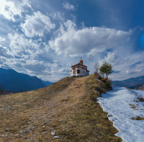 Orthodox church abandoned in the hills of Albania