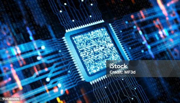 Cpu And Computer Chip Concept Stock Photo - Download Image Now - Computer Chip, Technology, Artificial Intelligence