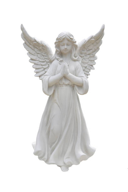 istock Angel statues isolated on white background. 948317252