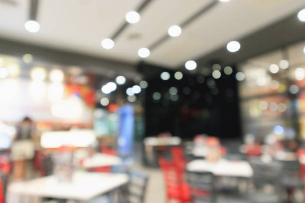 istock Restaurant cafe or coffee shop interior with people abstract defocused blur background 948329248